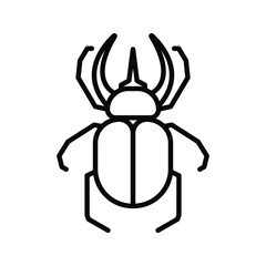 rhinoceros beetle icon. animal sign. vector illustration