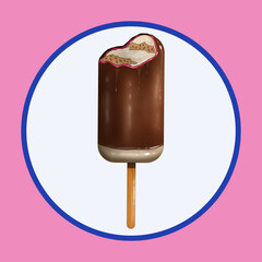 Ice-cream logo art illustration store design