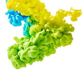 Color drop in water