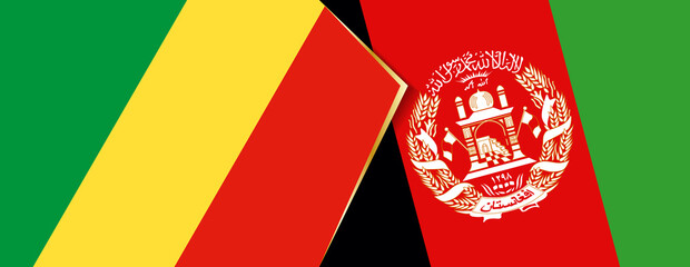 Congo and Afghanistan flags, two vector flags.