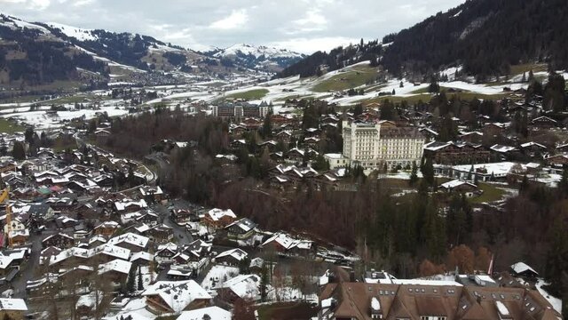Flying above and around the beautiful village of Gstaad, Switzerland. 