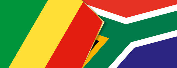 Congo and South Africa flags, two vector flags.