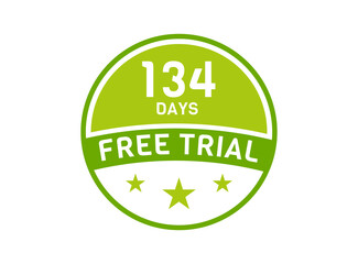 134 days free trial. 134 day Free trial badges