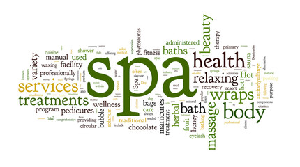 Spa word cloud vector illustration