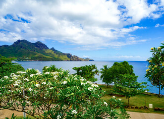 Fototapeta na wymiar French Polynesia, Marquesas, Landscape on Hiva Oa Island.