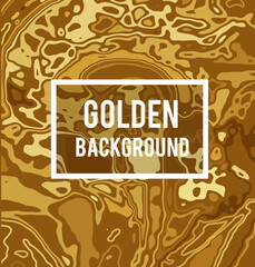 Golden vector background in marble ink style
