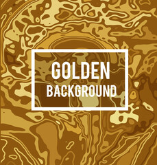 Fototapeta premium Golden vector background in marble ink style