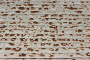 Matzo Jewish Passover close up