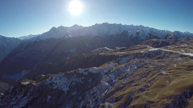 Caucasus, Ossetia. Alagir gorge. Kionhokh mountain region.