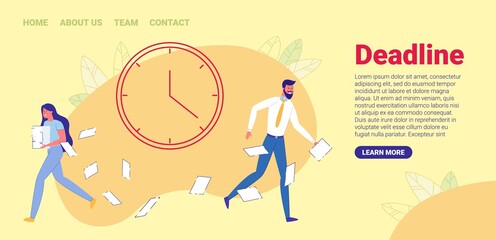 Time Management, Office Workers Having Deadline.