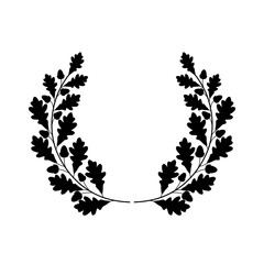 Oak wreath with acorns