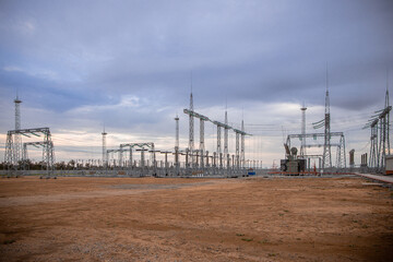 high-voltage electrical substation. For continuous power supply to consumers