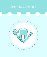Dental clinic icon. Teeth, dental unit, dental office. Simple illustration in flat style