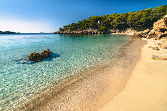 Cala Saladeta beach ibiza. Spain.