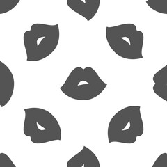 black sweet cute pattern with sweet love heart and abstract edge texture on white.