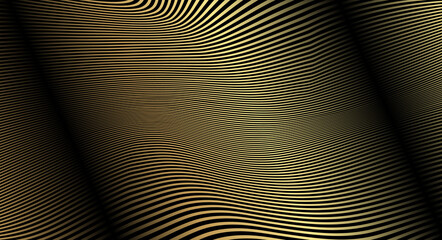 Abstract gold luxurious wave line background - simple texture for your design. gradient background. Modern decoration for websites, posters, banners, EPS10 vector