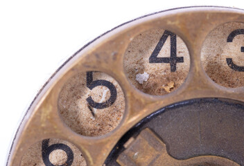 Old bronze antique rotary style telephone