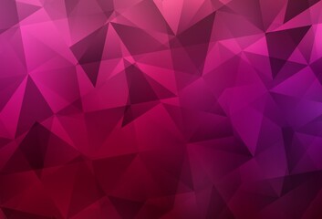 Light Purple, Pink vector shining triangular background.