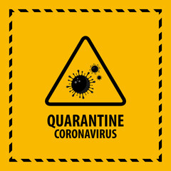 Obraz premium Warning coronavirus sign.