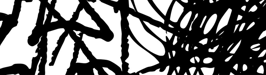 Grunge black and white vector background. Monochrome chaos texture