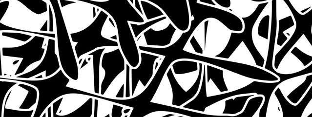 Grunge black and white vector background. Monochrome chaos texture