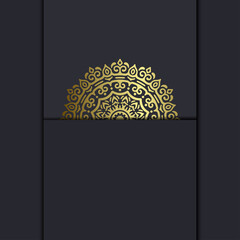 Mandala template with elegant, classic elements. Great for invitation, flyer, menu, brochure, background Premium Vector