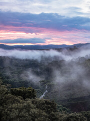sunrise in the mountains