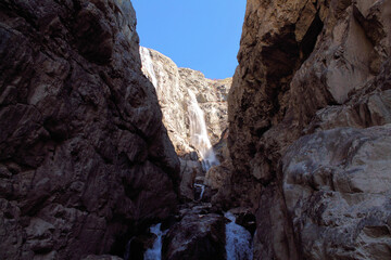 The waterfall Shdgra in the Svaneti mountains