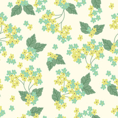 Floral seamless pattern.  Inflorescences on a light background - 401396760