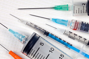Medicine - Syringe for injection of drugs