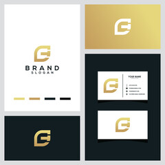 Letter CT leaf luxury logo concept template