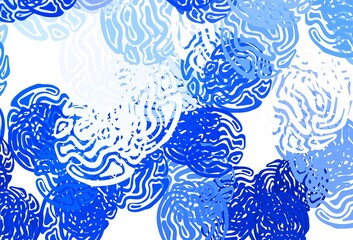 Light BLUE vector texture with abstract forms.