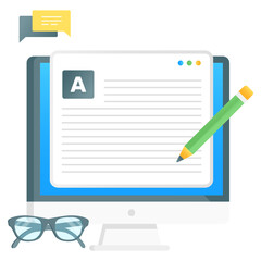 
Trendy flat gradient vector of copywriting in editable style 
