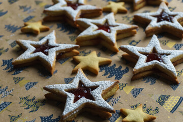 christmas cookies and star cookies