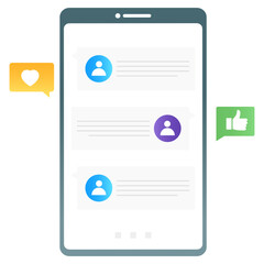 
Texting app, gradient vector of mobile message 
