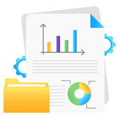 
Gradient vector of project documentation, data processing concept 
