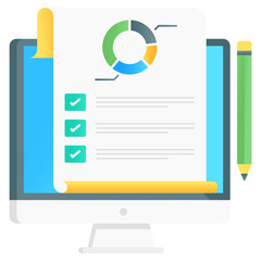 
Market survey in editable flat gradient style 
