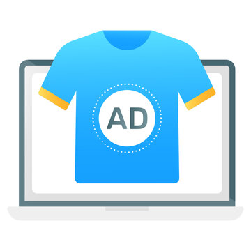 
A Modern Flat Gradient Vector Of Sponsored Ad 
