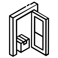 
Trendy design of doorstep delivery icon
