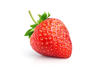 Juicy Red Strawberry islated on white background.