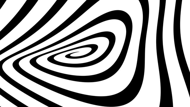 Hypnotize circular pattern of black and white © klss777