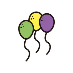 mardi gras balloons vector design