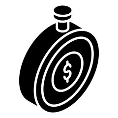 
Dollar inside stopwatch, time is money concept 
