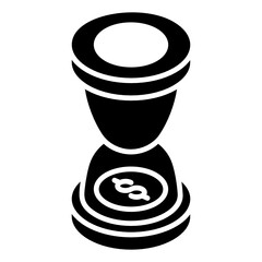 
Dollar inside stopwatch, business time concept 
