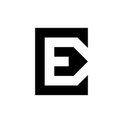 Letter E house logo template