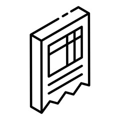 
Trendy vector design of receipt icon
