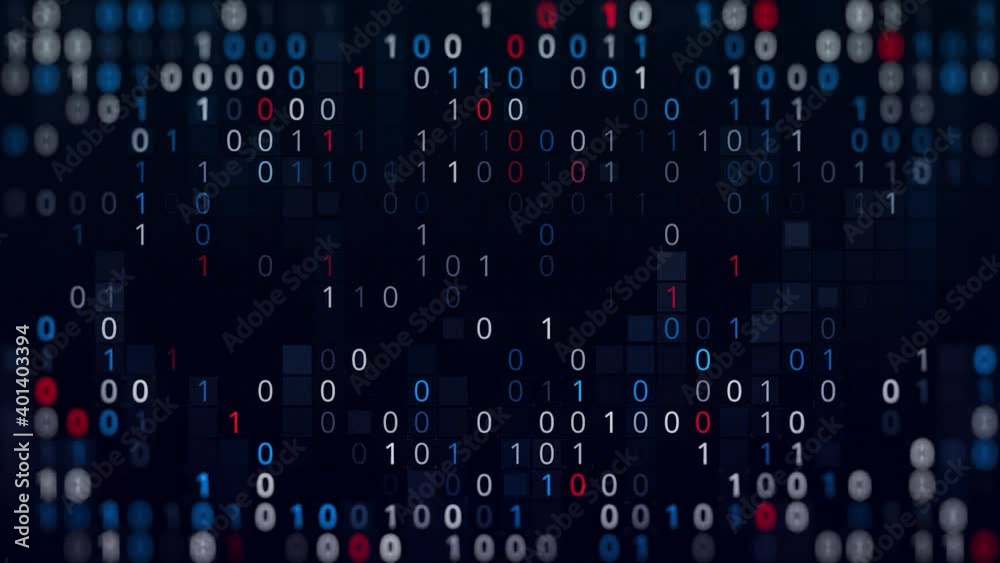 Poster abstract binary circuit board, future technology concept. animation. high speed digital internet and
