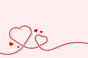 Minimalist Valentine Love Background With Text Space