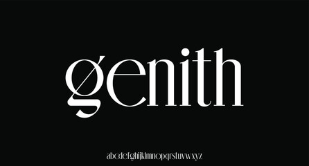 Genith. the luxury and elegant font glamour style	