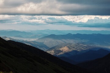 Fototapeta premium mountains and clouds, carpathians
